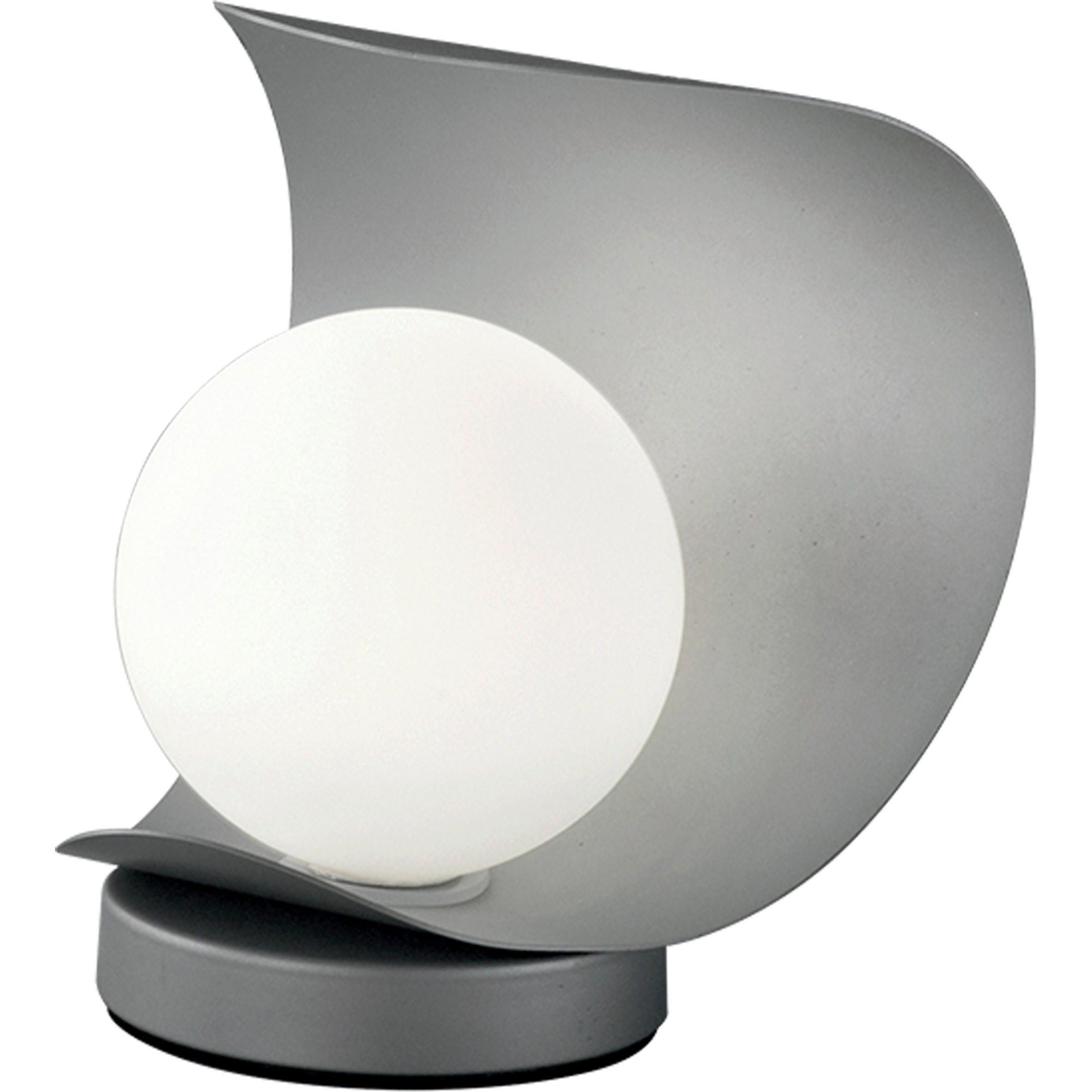 TISCHLEUCHTE Adria 16/14/18 cm   - Silberfarben/Weiß, Basics, Glas/Metall (16/14/18cm) - Fabas Luce