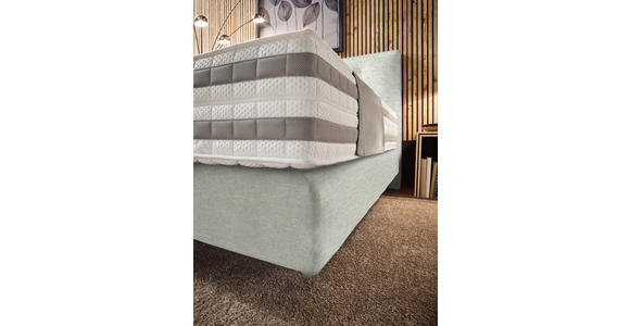 BOXSPRINGBETT 180/200 cm  in Hellgrau  - Hellgrau, KONVENTIONELL, Holz/Textil (180/200cm) - Dieter Knoll