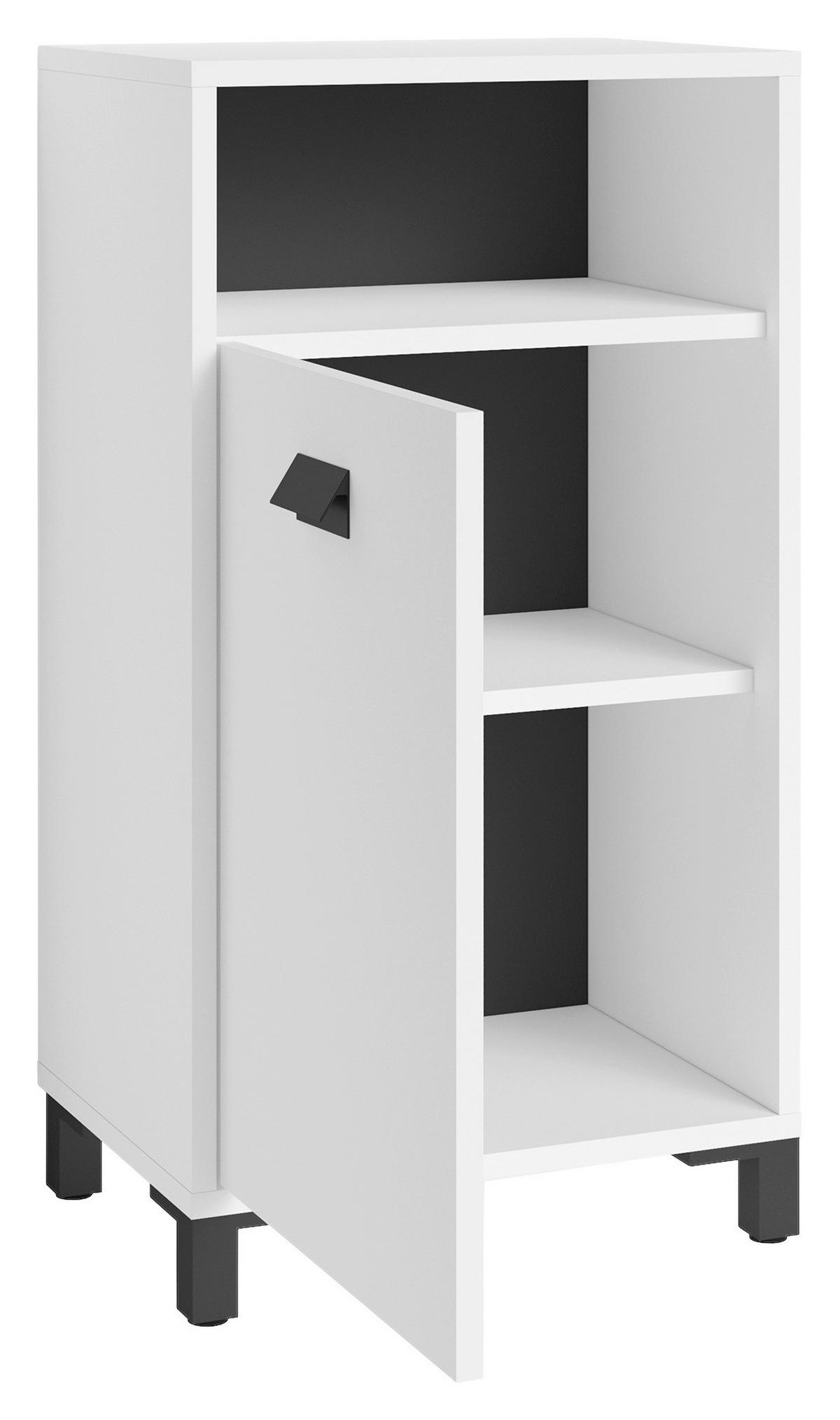 UNTERSCHRANK 42/77,5/31 cm   - Schwarz/Weiß, MODERN, Holzwerkstoff/Kunststoff (42/77,5/31cm) - MID.YOU