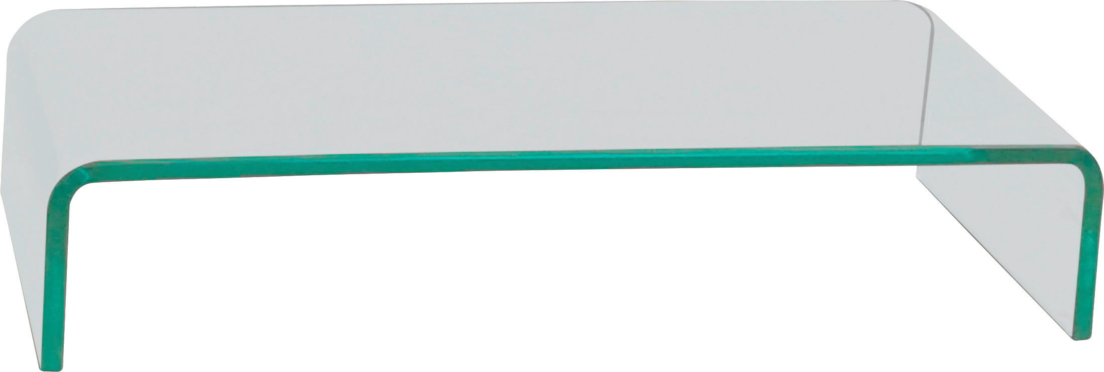 Tv-aufsatz Hagen 2 Glas Klar 55x11x25 Cm Max. 30 Kg