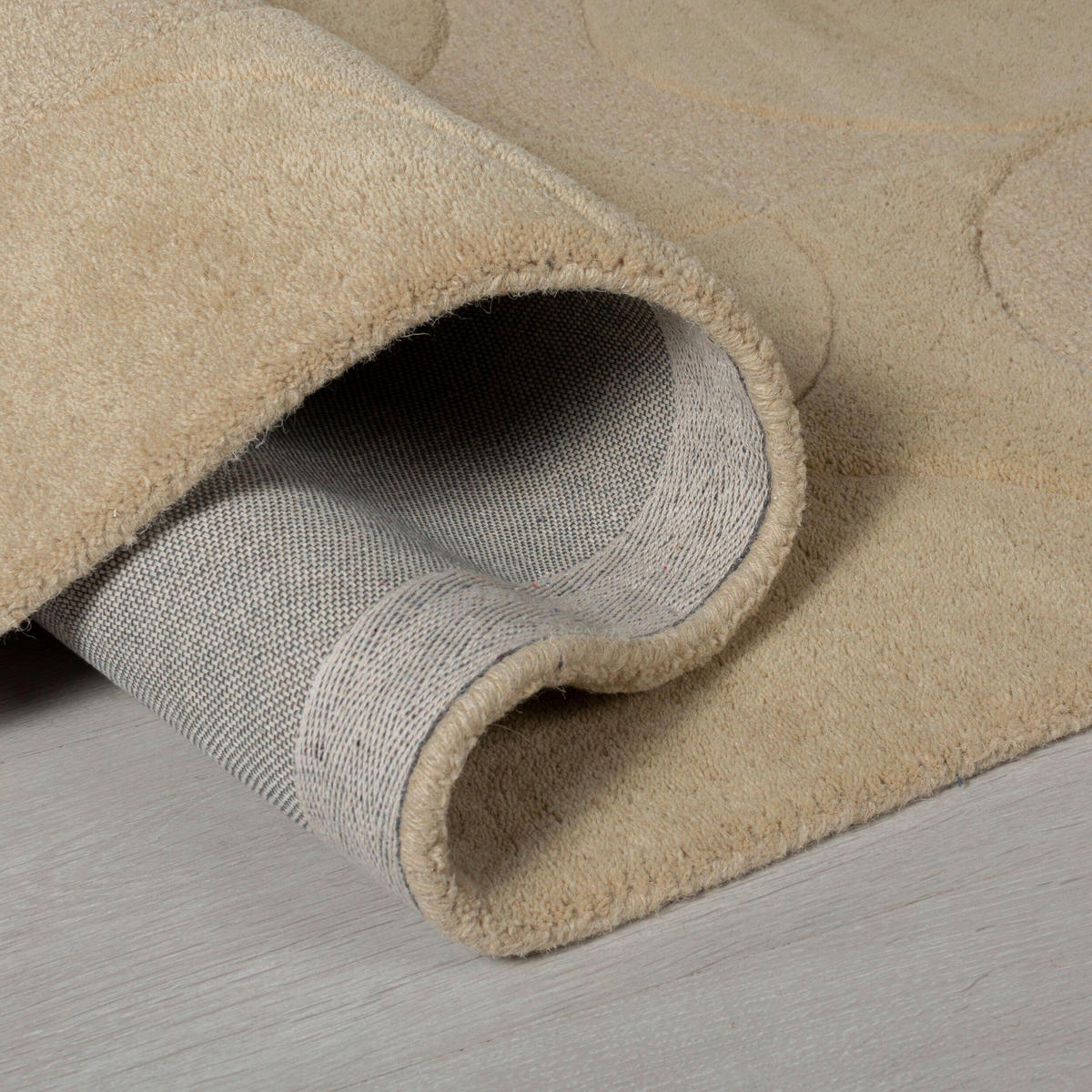 WOLLTEPPICH 160/160 cm Moderno Beige  - Beige, Basics, Textil (160/160cm)