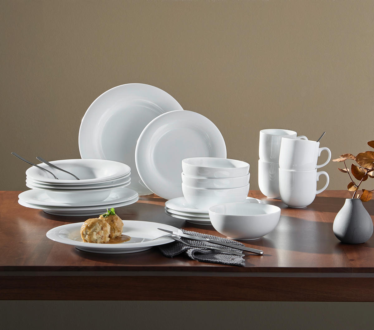 KOMBISERVICE Weiß Casina 20-teilig 4 Personen  - Weiß, Basics, Keramik (32/42/31cm) - Rosenthal