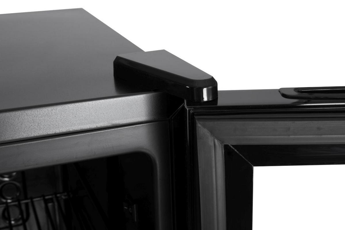KÜHLSCHRANK 46,5/84,5/47 cm BG-93  - Schwarz, Basics, Glas/Metall (46,5/84,5/47cm) - Atrigo