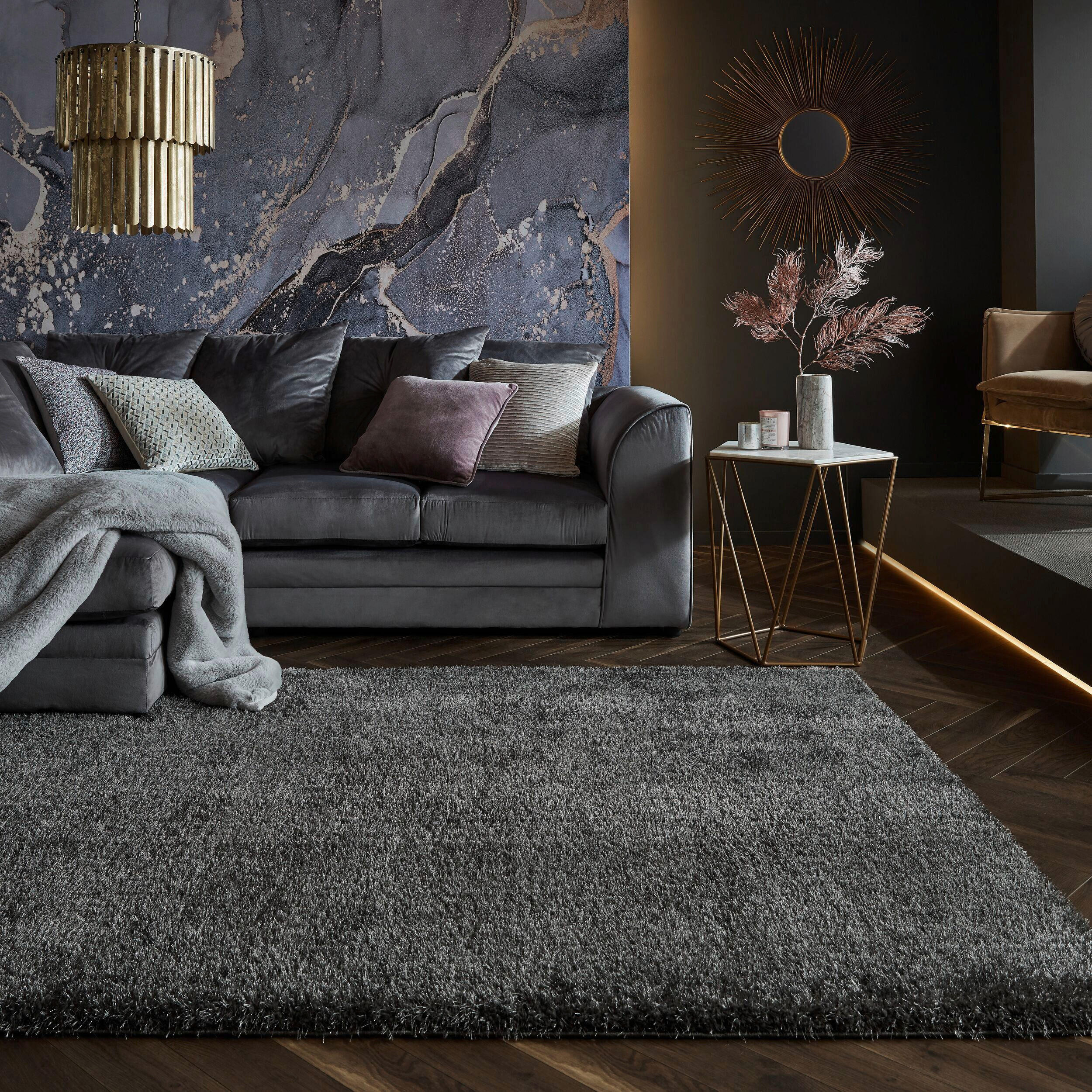 SHAGGY 120/170 cm Flair Rugs Dunkelgrau  - Dunkelgrau, Basics, Textil (120/170cm) - Xora