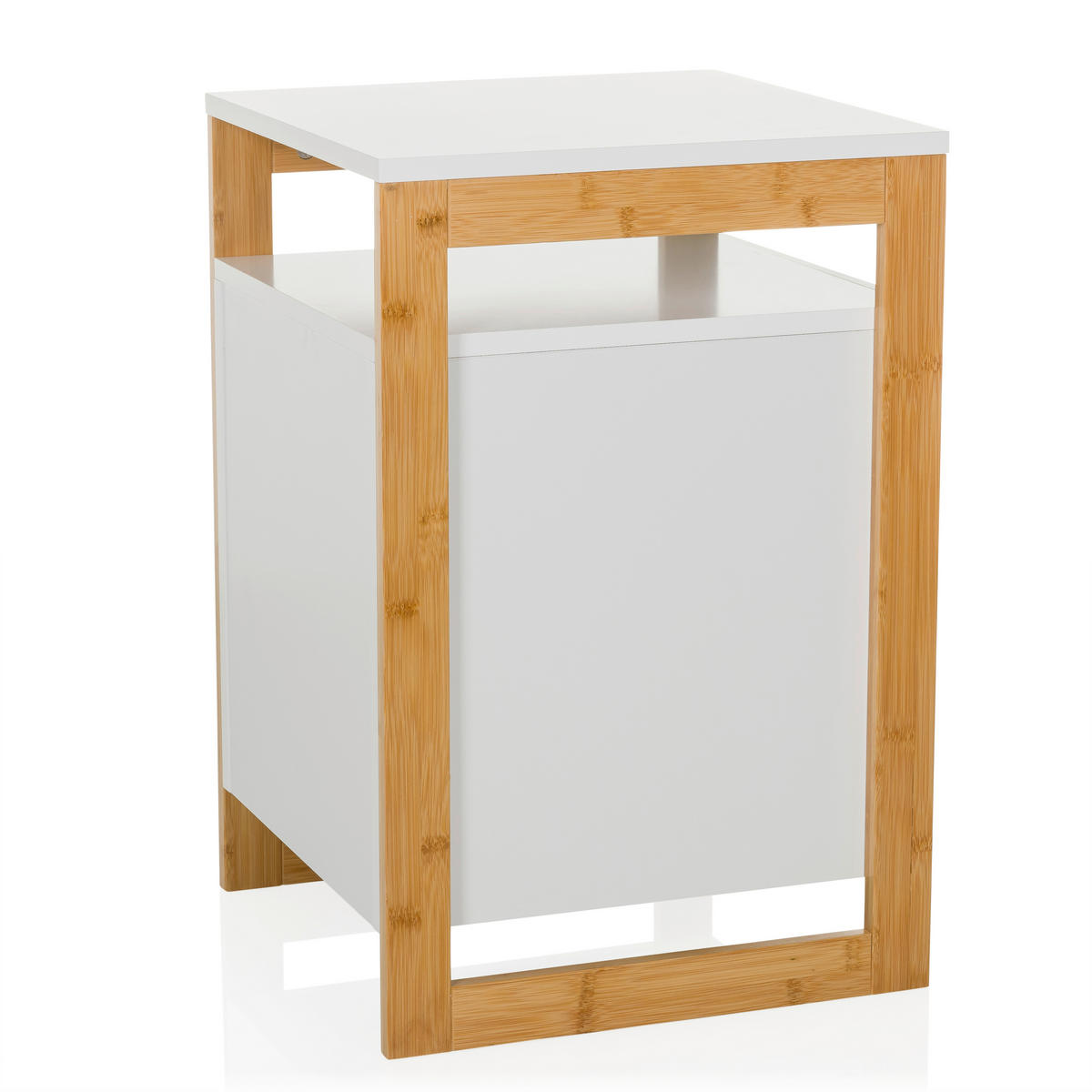 BEISTELLTISCH 40/60/40 cm Weiß  - Hellbraun/Weiß, MODERN, Holzwerkstoff (40/60/40cm) - MID.YOU