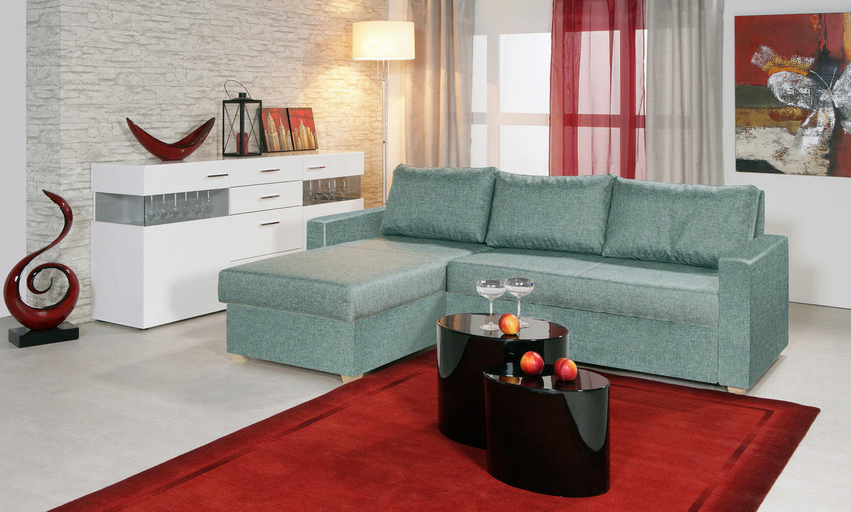 SEDEŽNA GARNITURA, tkanina zelena  - zelena/naravne barve, Design, tekstil (155/230cm) - Xora