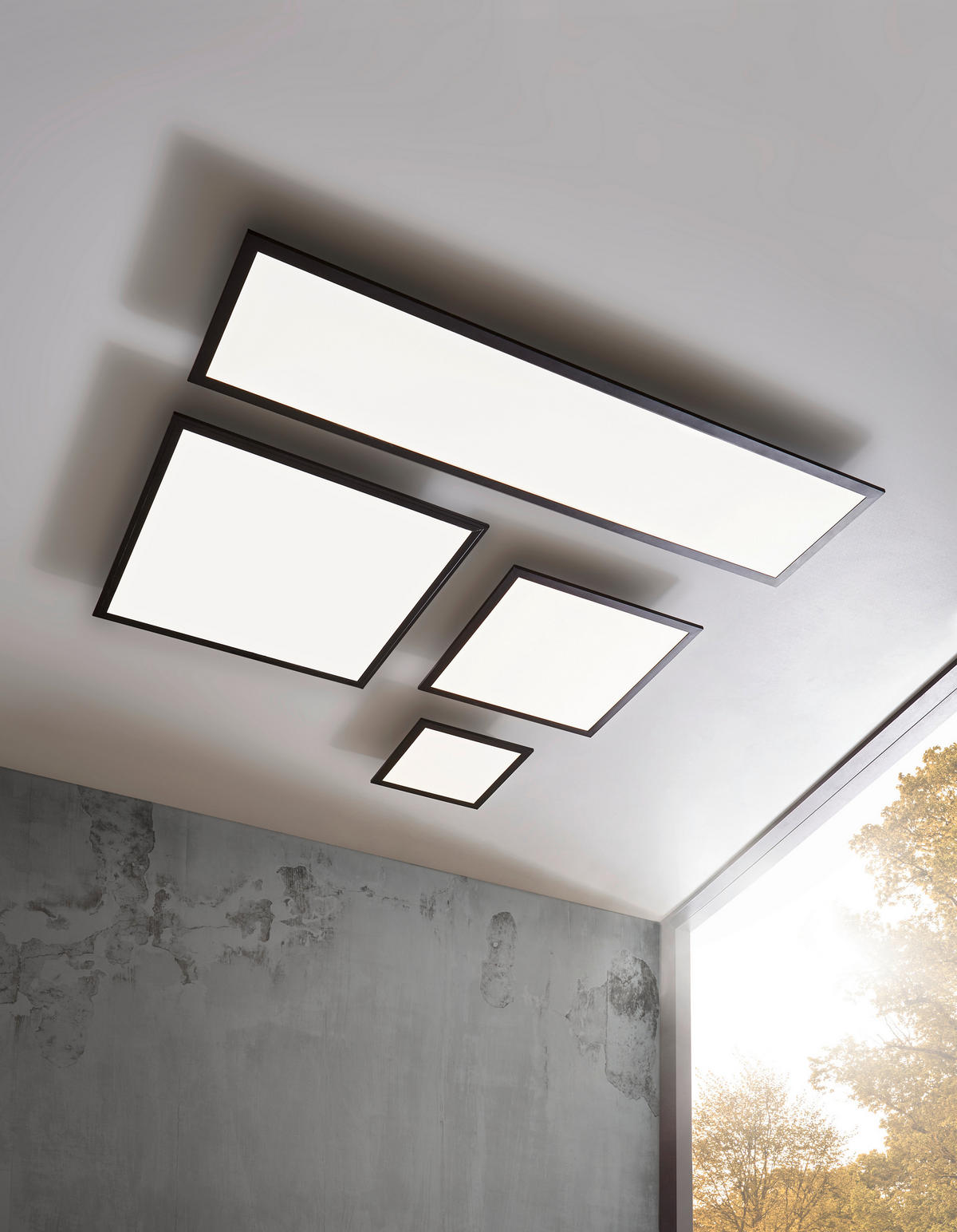 LED-PANEEL - Schwarz, Basics, Kunststoff/Metall (30/30/4,5cm) - Novel