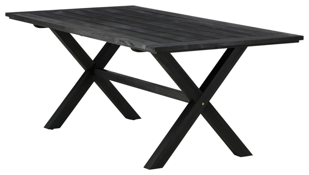 UTEBORD trä rektangulär  - svart, Klassisk, trä (200/100/75cm) - Gardenson
