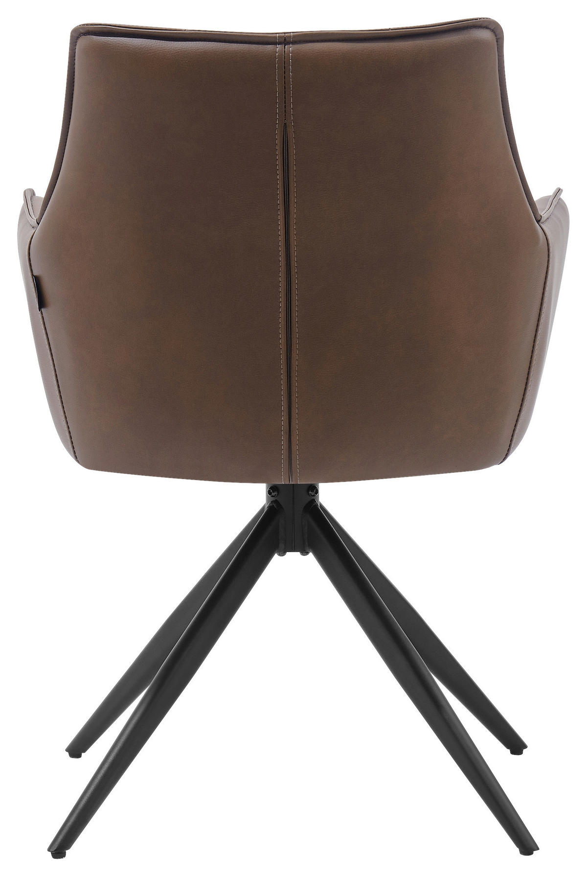 STOLICA S NASLONOM ZA RUKE  smeđa, crna  drvo, metal, tekstil      - smeđa/crna, Moderno, drvo/metal (58/87/61,5cm) - Livetastic