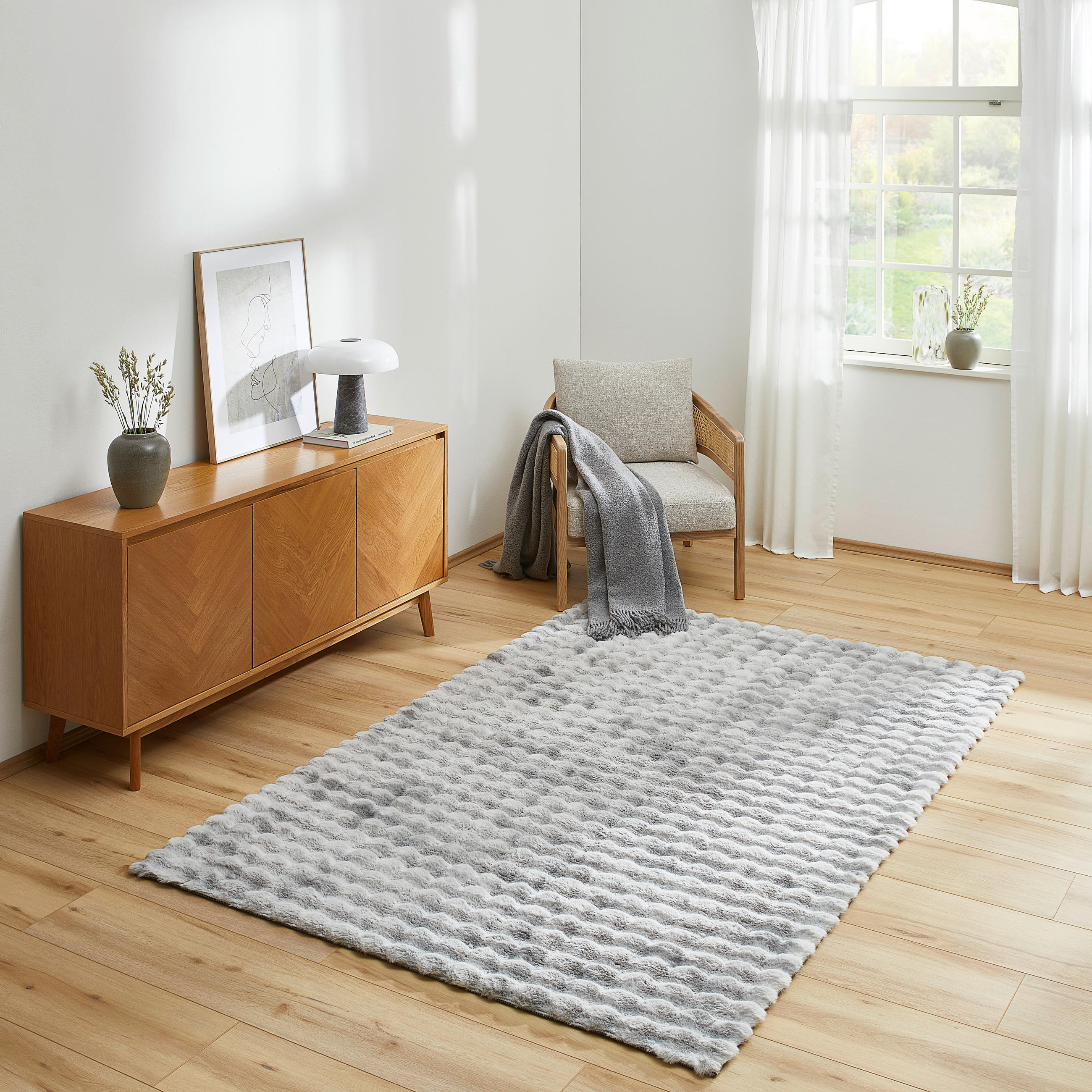 HOCHFLORTEPPICH 130/190 cm Grau  - Grau, Design, Textil (130/190cm) - Novel