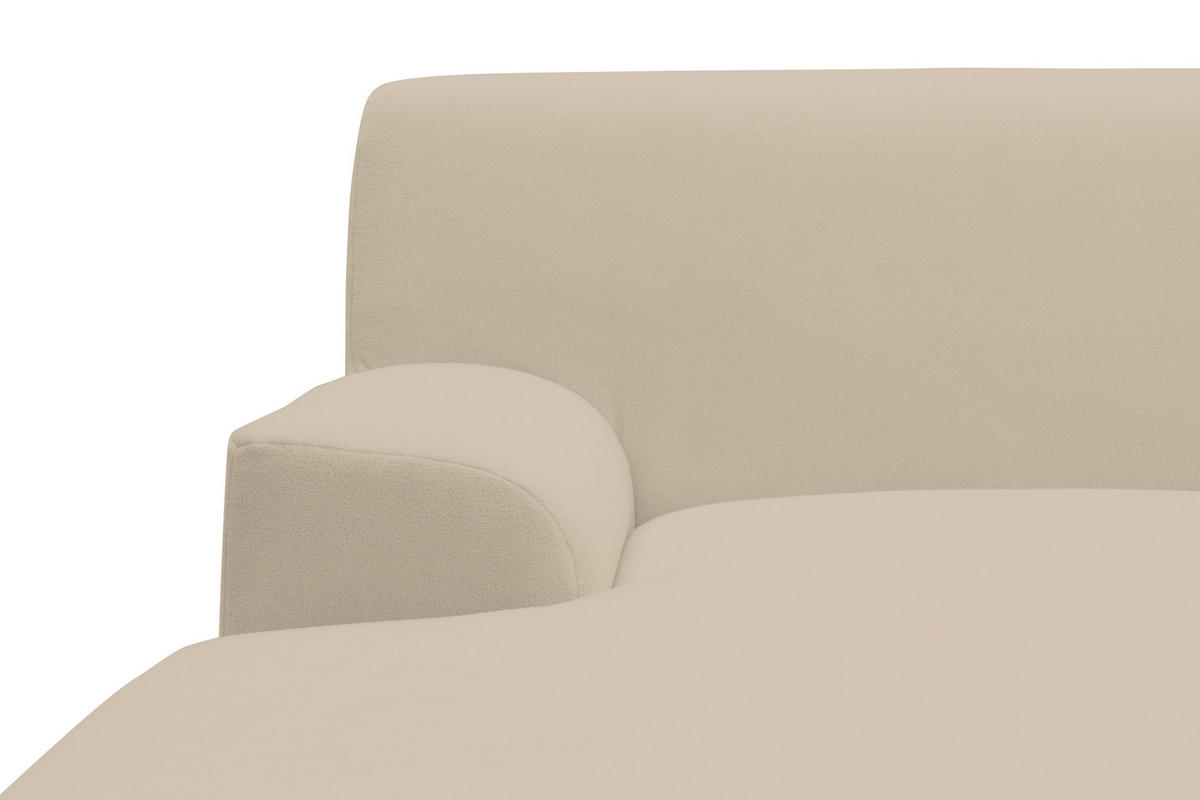 ECKSOFA CAPRI 2 Beige Mikrofaser Zierkissen  - Beige/Schwarz, Basics, Kunststoff/Textil (146/241cm) - MID.YOU