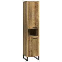 HOCHSCHRANK 43/192/40 cm  - Schwarz/Akaziefarben, Natur, Holz/Metall (43/192/40cm) - Livetastic
