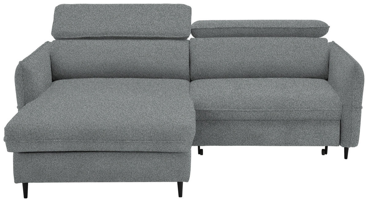 KUTNA GARNITURA tekstil  tamno siva   - tamno siva/crna, Design, tekstil/drvo (185/232cm) - Stylife