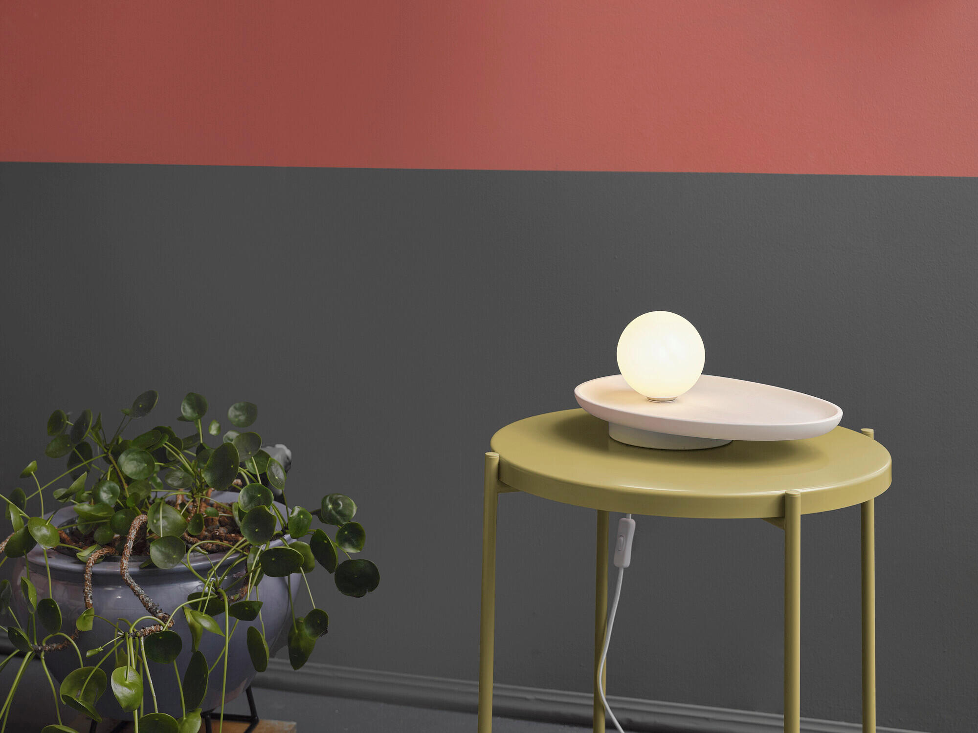 TISCHLEUCHTE 32.5/24/13.5 cm   - Weiß, Basics, Glas/Stein (32.5/24/13.5cm) - Osram