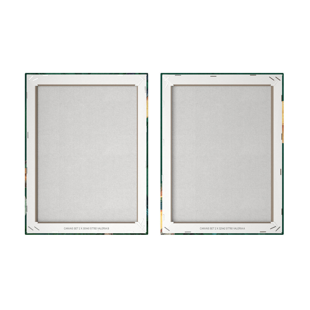 BILDERSET 2x32/42 cm  - Gelb/Grün, Basics, Holz/Textil (2x32/42cm)