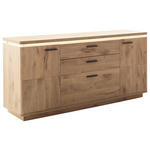 SIDEBOARD 170/81/44 cm  - Eichefarben/Anthrazit, KONVENTIONELL, Holzwerkstoff/Metall (170/81/44cm) - Cantus