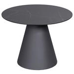 BEISTELLTISCH 60/60/44 cm Anthrazit, Schwarz rund  - Anthrazit/Schwarz, Design, Glas/Keramik (60/60/44cm) - Dieter Knoll