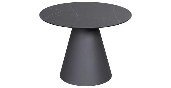 BEISTELLTISCH rund Anthrazit, Schwarz  - Anthrazit/Schwarz, Design, Glas/Keramik (60/44/60cm) - Dieter Knoll