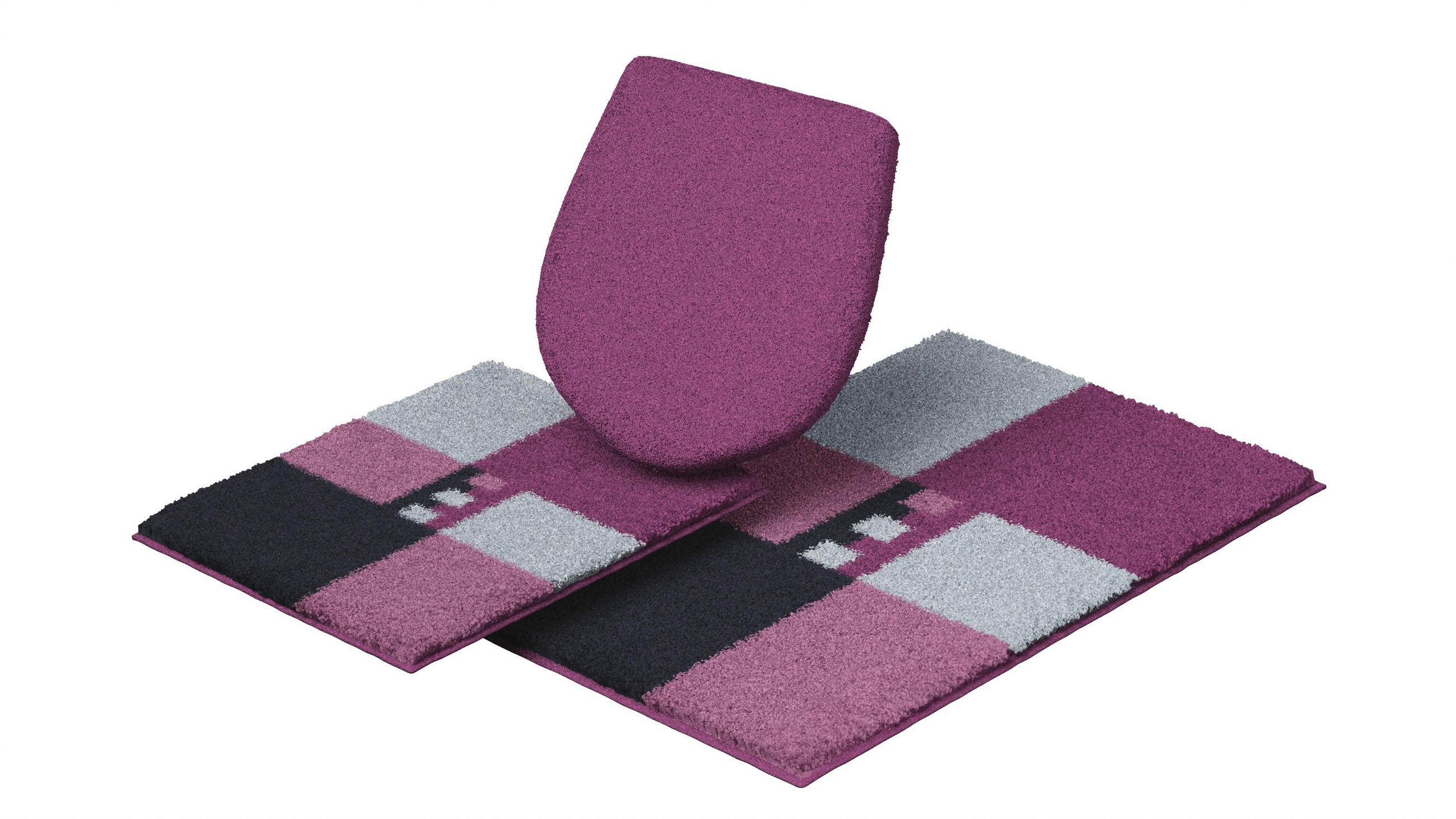 BADEMATTENSET Beere  - Beere, Basics, Kunststoff/Textil - Grund