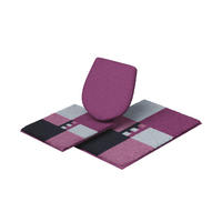 BADEMATTENSET Beere  - Beere, Basics, Kunststoff/Textil - Grund