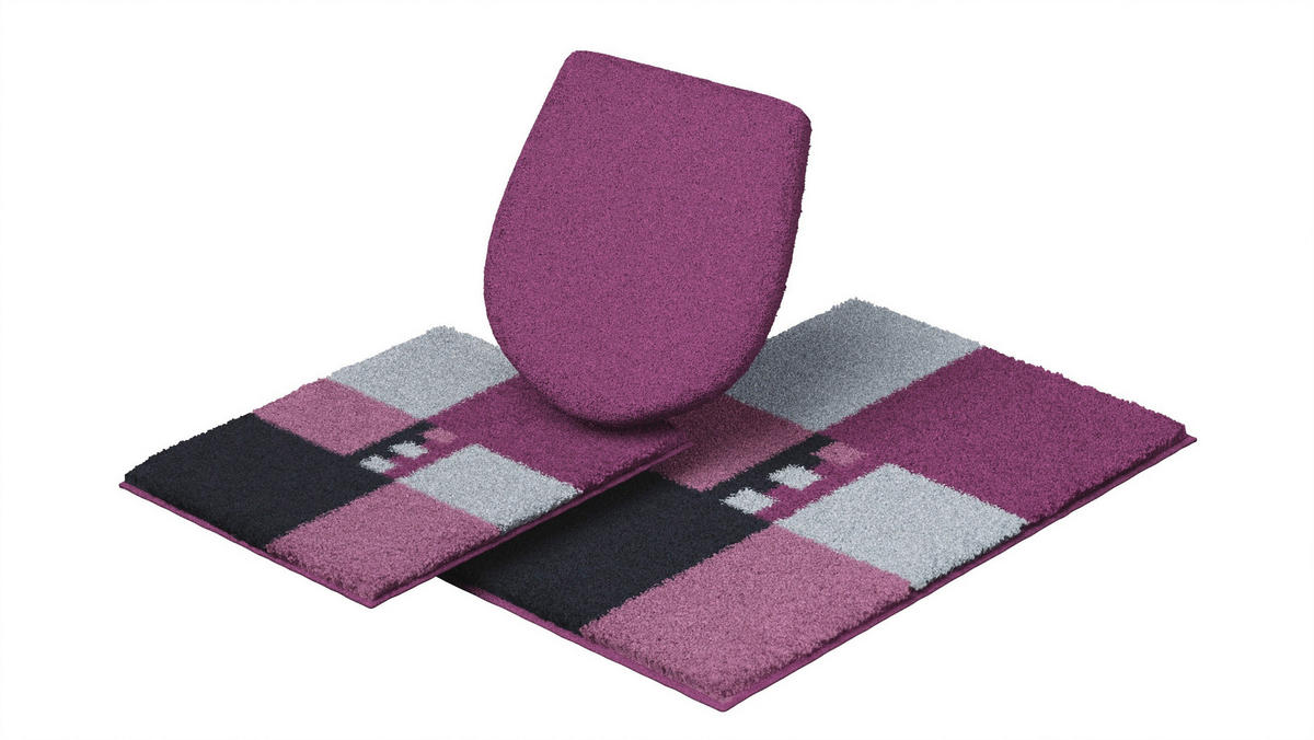 BADEMATTENSET Beere  - Beere, Basics, Kunststoff/Textil - Grund