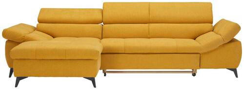 ECKSOFA Gelb Mikrofaser  - Gelb/Schwarz, Design, Kunststoff/Textil (171/297cm) - Stylife