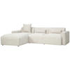 ECKSOFA Beige Cord  - Beige/Schwarz, Design, Kunststoff/Textil (196/303cm) - Livetastic