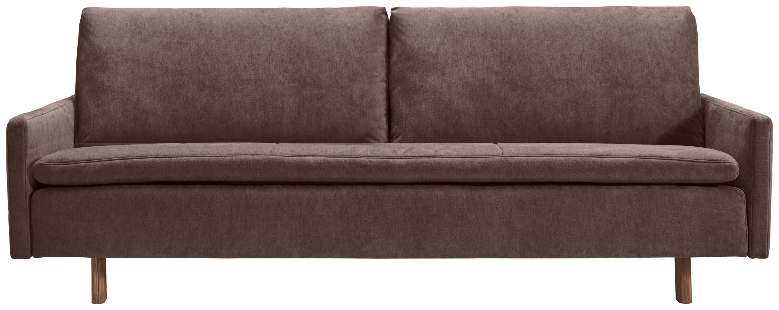 SCHLAFSOFA Flachgewebe Dunkelbraun  - Eichefarben/Dunkelbraun, KONVENTIONELL, Holz/Textil (220/85/98cm) - Carryhome