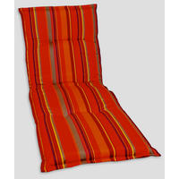 LIEGENAUFLAGE in Gelb, Rot, Graubraun Streifen  - Gelb/Graubraun, Basics, Textil (63/9/190cm)