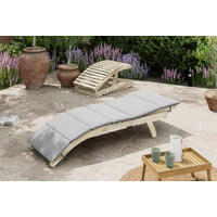 GARTENLIEGE 170/55/54 cm  - Akaziefarben, Natur, Holz/Kunststoff (170/55/54cm) - Ambia Garden