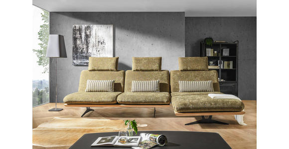 OTTOMANE Hellgrün - Beige/Schwarz, Design, Holz/Textil (114/92/165-218cm) - Dieter Knoll
