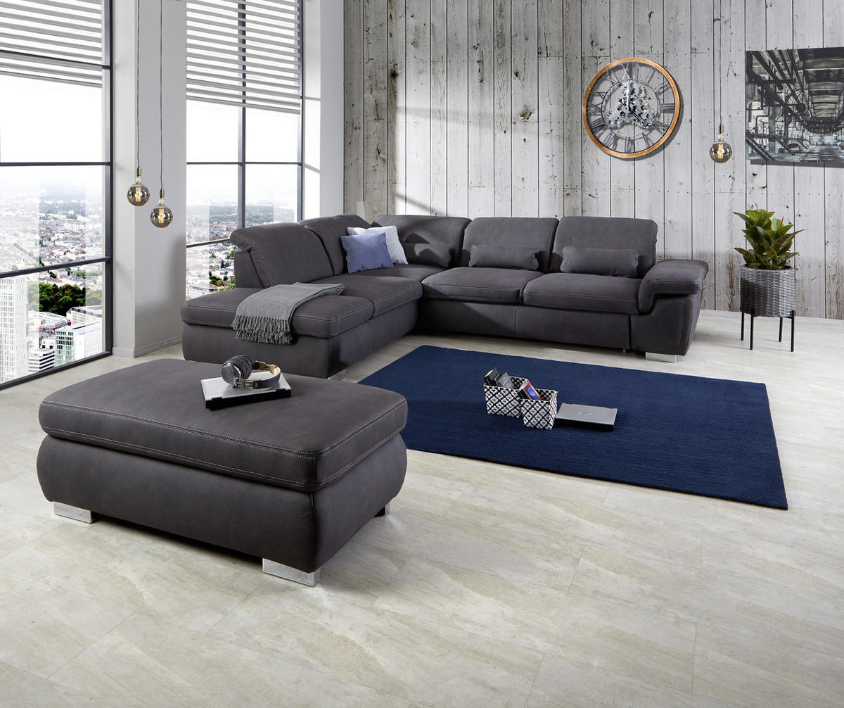 WOHNLANDSCHAFT in Anthrazit  - Anthrazit/Beige, Modern, Textil (260/320cm) - MID.YOU