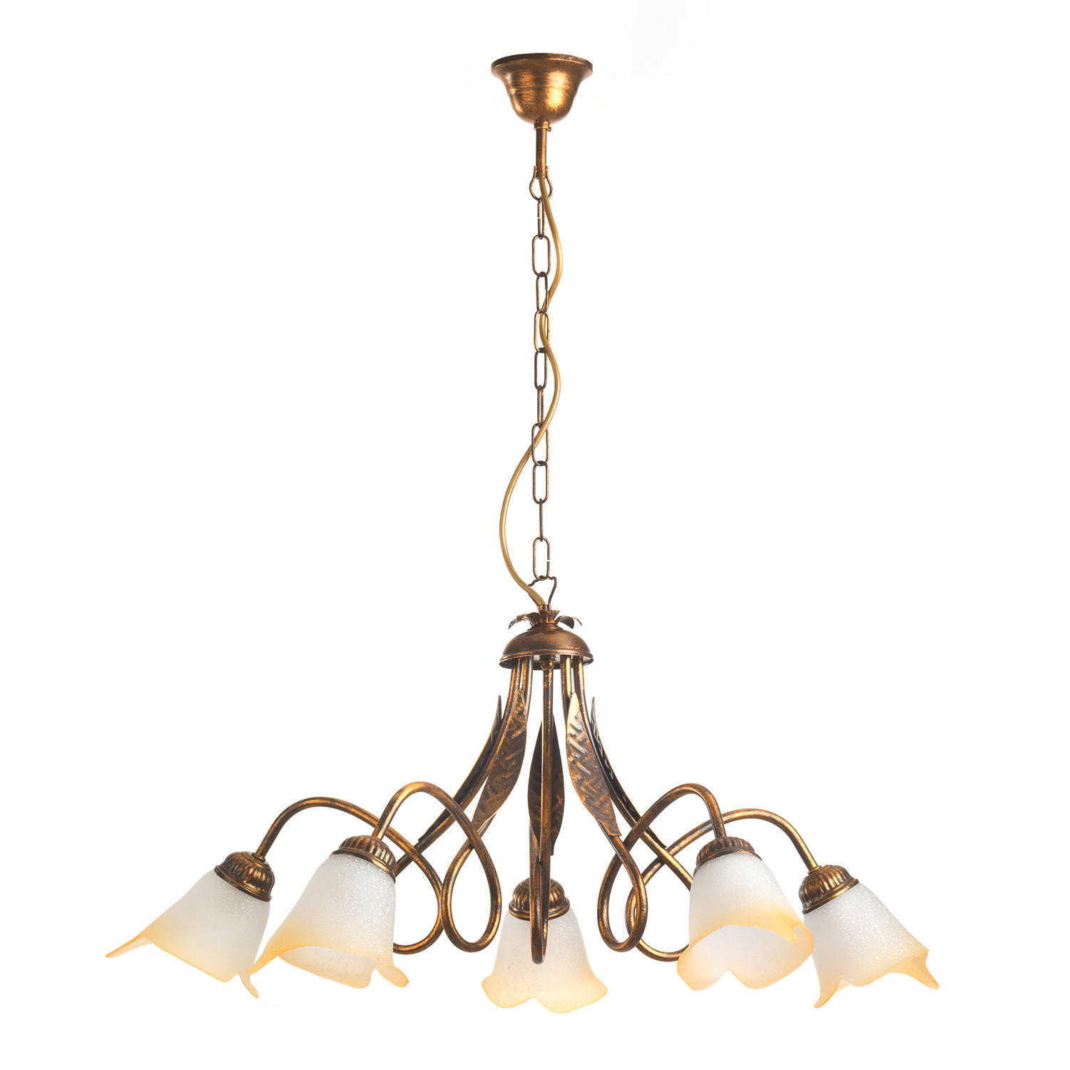 KRONLEUCHTER 75/82 cm   - Bronzefarben, KONVENTIONELL, Glas/Metall (75/82cm)