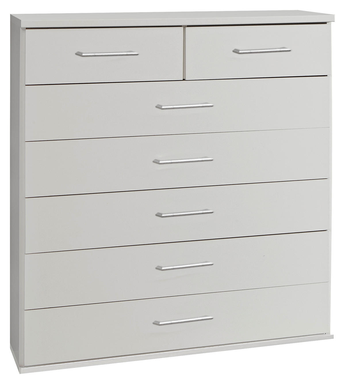 KOMODA, biela, 91/106/40 cm - biela/hliníková, Konventionell, kompozitné drevo/plast (91/106/40cm) - MID.YOU
