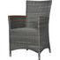 GARTENSESSEL Teakholz Kunststoffgeflecht Aluminium Grau, Schwarz - Schwarz/Grau, Design, Holz/Kunststoff (61/89/63cm) - ZEBRA SÜD