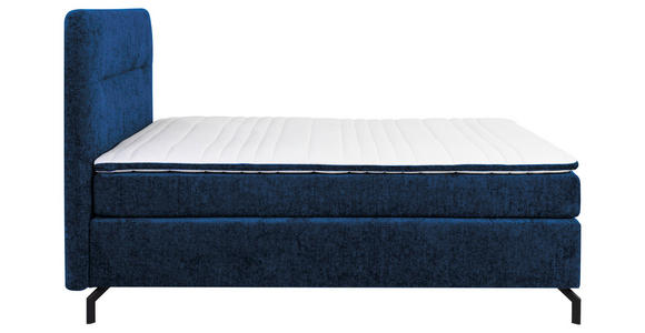 BOXSPRINGBETT 140/200 cm  in Dunkelblau  - Schwarz/Dunkelblau, Design, Textil/Metall (140/200cm) - Esposa