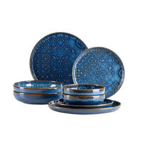 KOMBISERVICE 8-teilig  - Dunkelblau, Basics, Keramik - Mäser