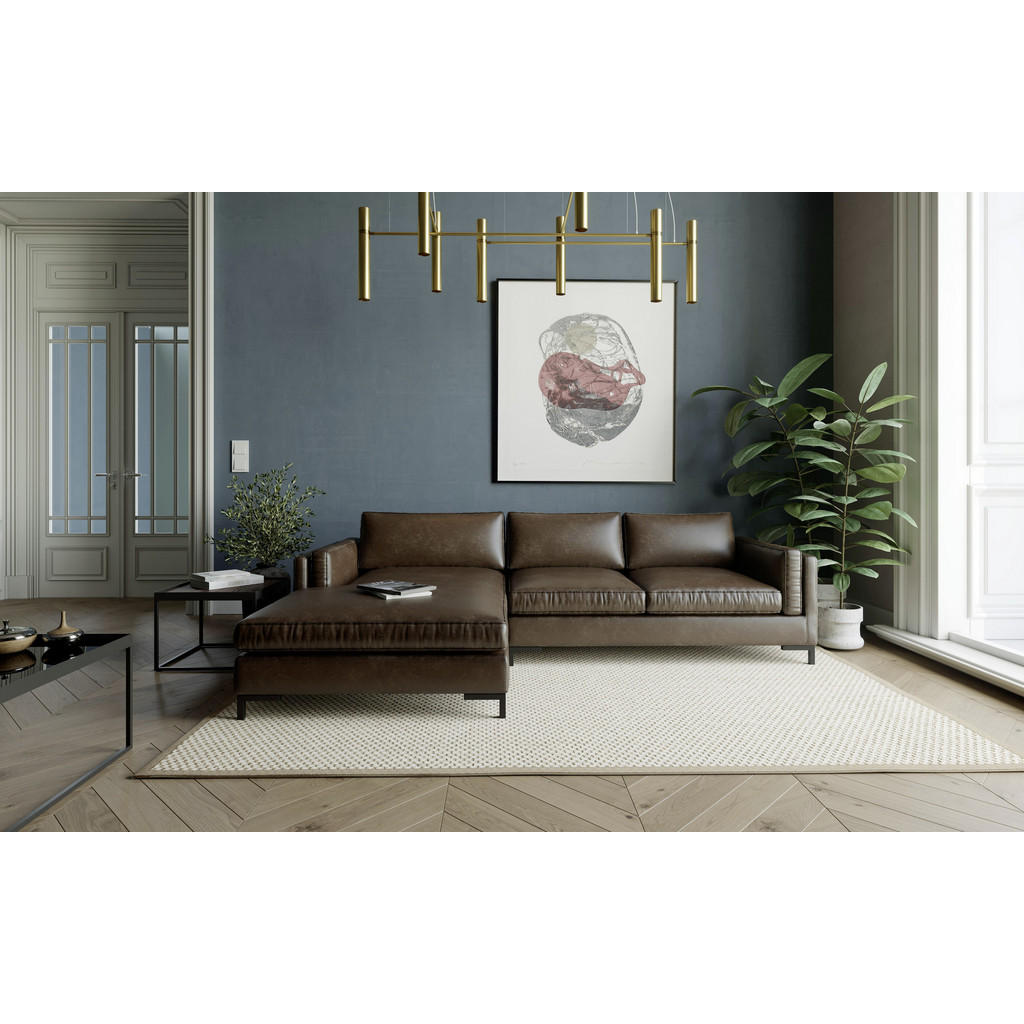 Thumbnail - Livetastic Ecksofa Packo, Kastanien, Textil, 3-Sitzer, Füllung: Daunen, Silikon, Ottomane links, L-Form, 265x160 cm, Mad...