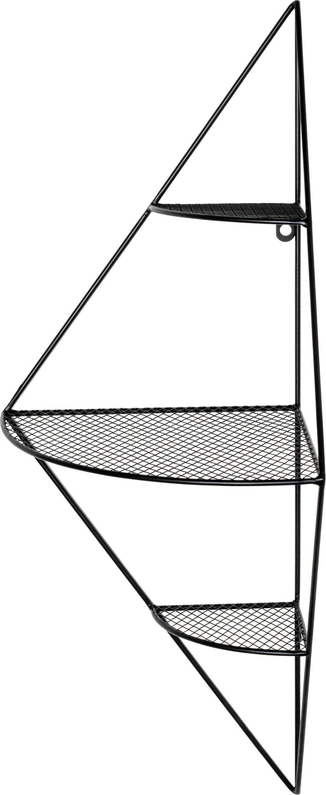 WANDREGAL  - Schwarz, MODERN, Metall (36/70/26cm)