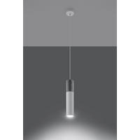 HÄNGELEUCHTE Borgio 8/8/105 cm   - Weiß/Grau, KONVENTIONELL, Stein/Metall (8/8/105cm)