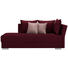 LIEGE in Textil Rot, Altrosa - Chromfarben/Rot, Design, Kunststoff/Textil (220/93/100cm) - Xora LIEGE in Textil Rot, Altrosa - Chromfarben/Rot, Design, Kunststoff/Textil (220/93/100cm) - Xora