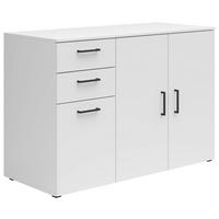 KOMODA  120/83/52 cm  bela  - bela/crna, Moderno, pločasti materijal/plastika (120/83/52cm) - Carryhome