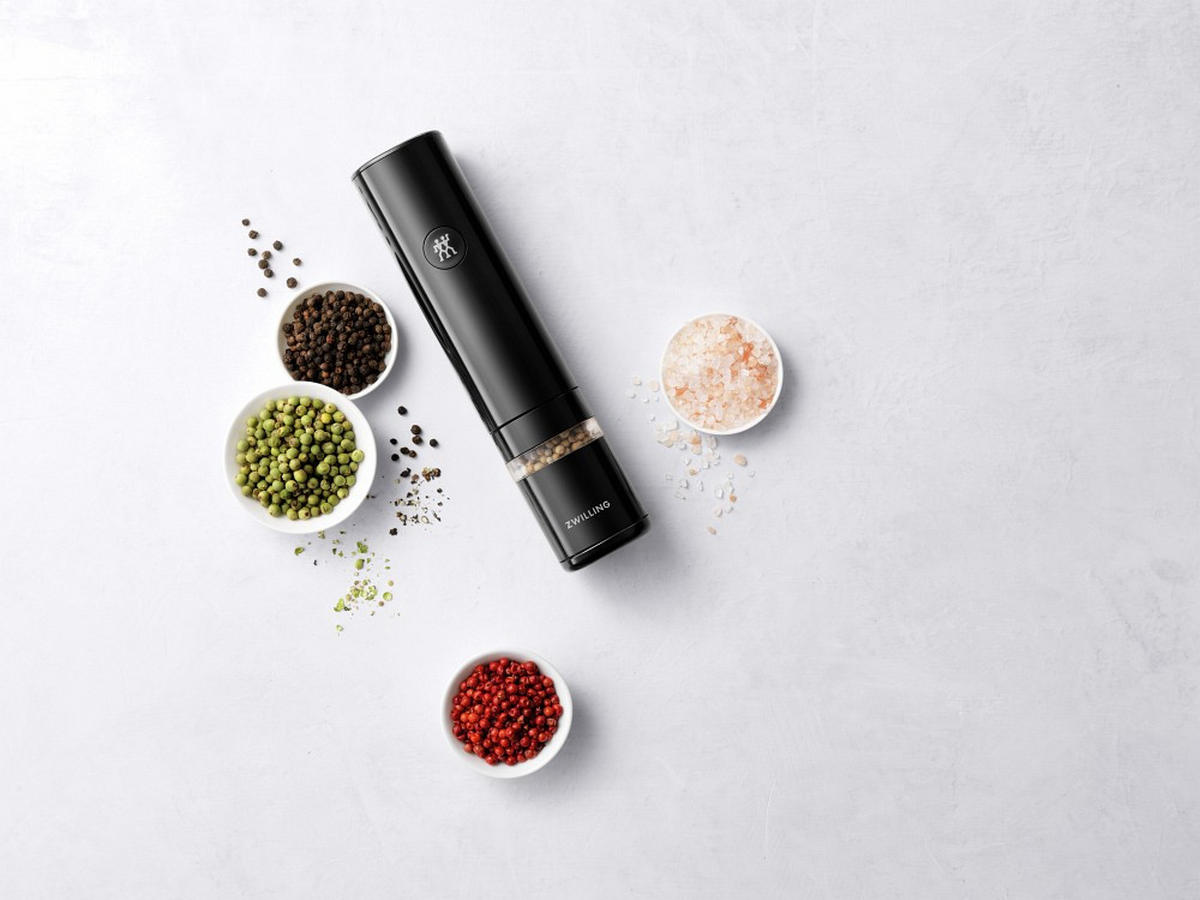 ELEKTR. SALZ-/PFEFFERMÜHLE  - Schwarz, Basics, Keramik/Kunststoff - Zwilling