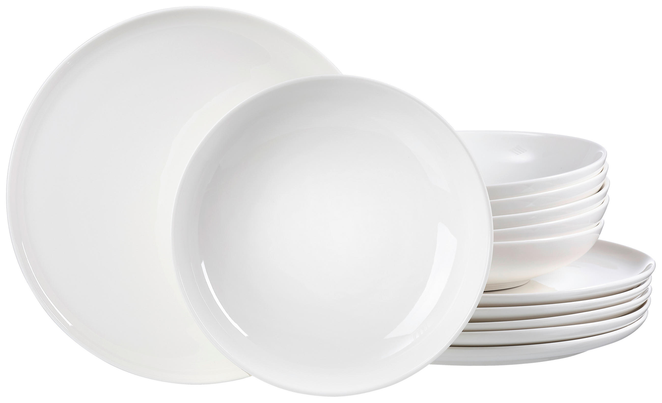 TAFELSERVICE Weiß 12-teilig SKAGEN  - Weiß, Design, Keramik (30/25/30cm) - Ritzenhoff Breker
