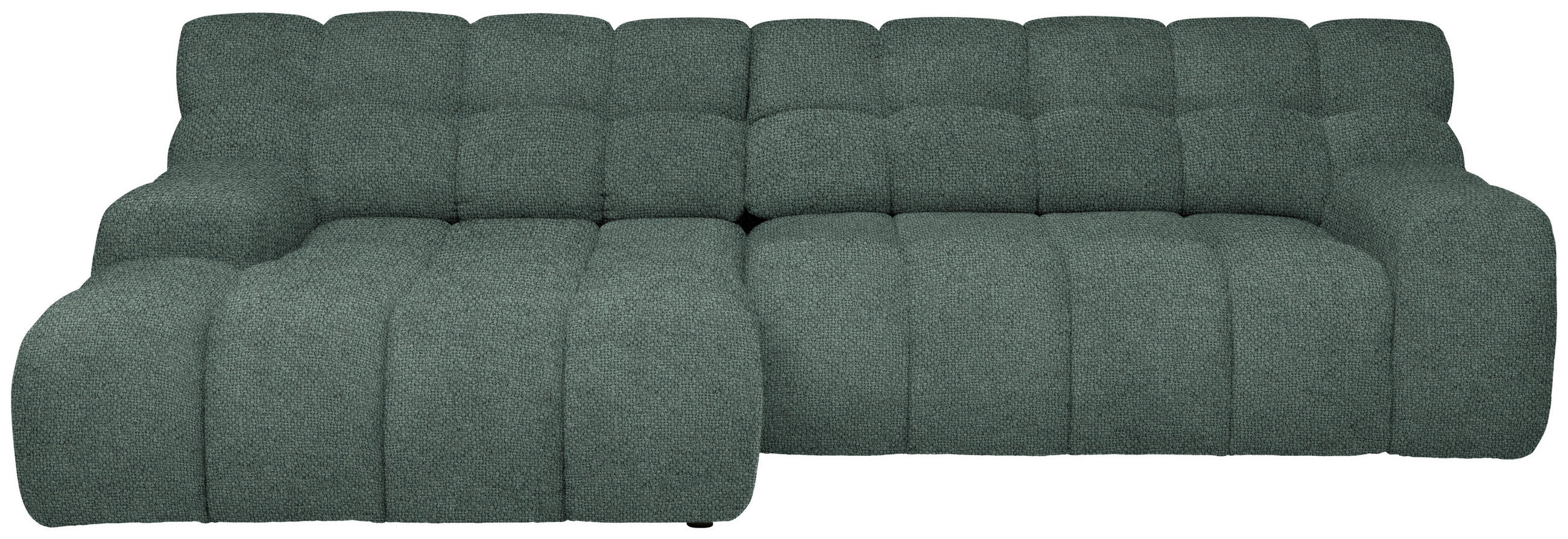 ECKSOFA in Webstoff Grün  180/297 cm  - Schwarz/Grün, MODERN, Kunststoff/Textil (180/297cm) - Welnova