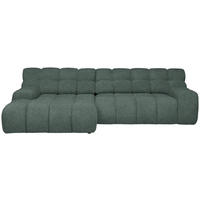 ECKSOFA in Webstoff Grün  180/297 cm  - Schwarz/Grün, MODERN, Kunststoff/Textil (180/297cm) - Welnova
