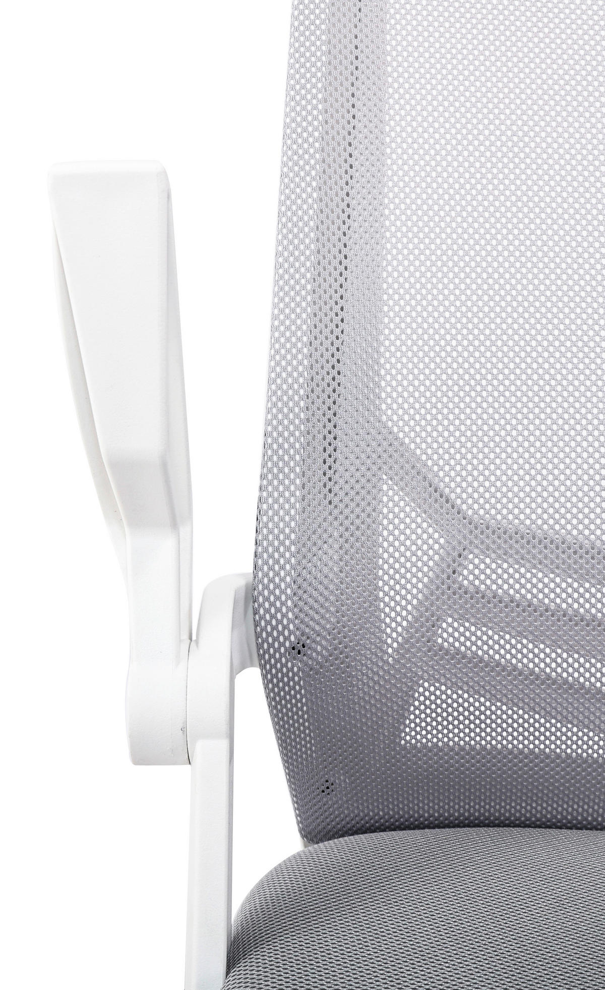 OTOČNÁ ŽIDLE, síťovina, šedá, černá, bílá - bílá/šedá, Moderní, kov/textil (61/91,5-101,5/56cm) - MID.YOU