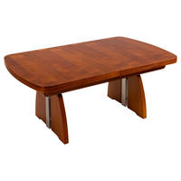 COUCHTISCH Kirschbaum furniert 125-245/75/55-74 cm rechteckig Silberfarben, Kirschbaumfarben  - Kirschbaumfarben/Silberfarben, KONVENTIONELL, Holz/Metall (125-245/75/55-74cm) - Venda