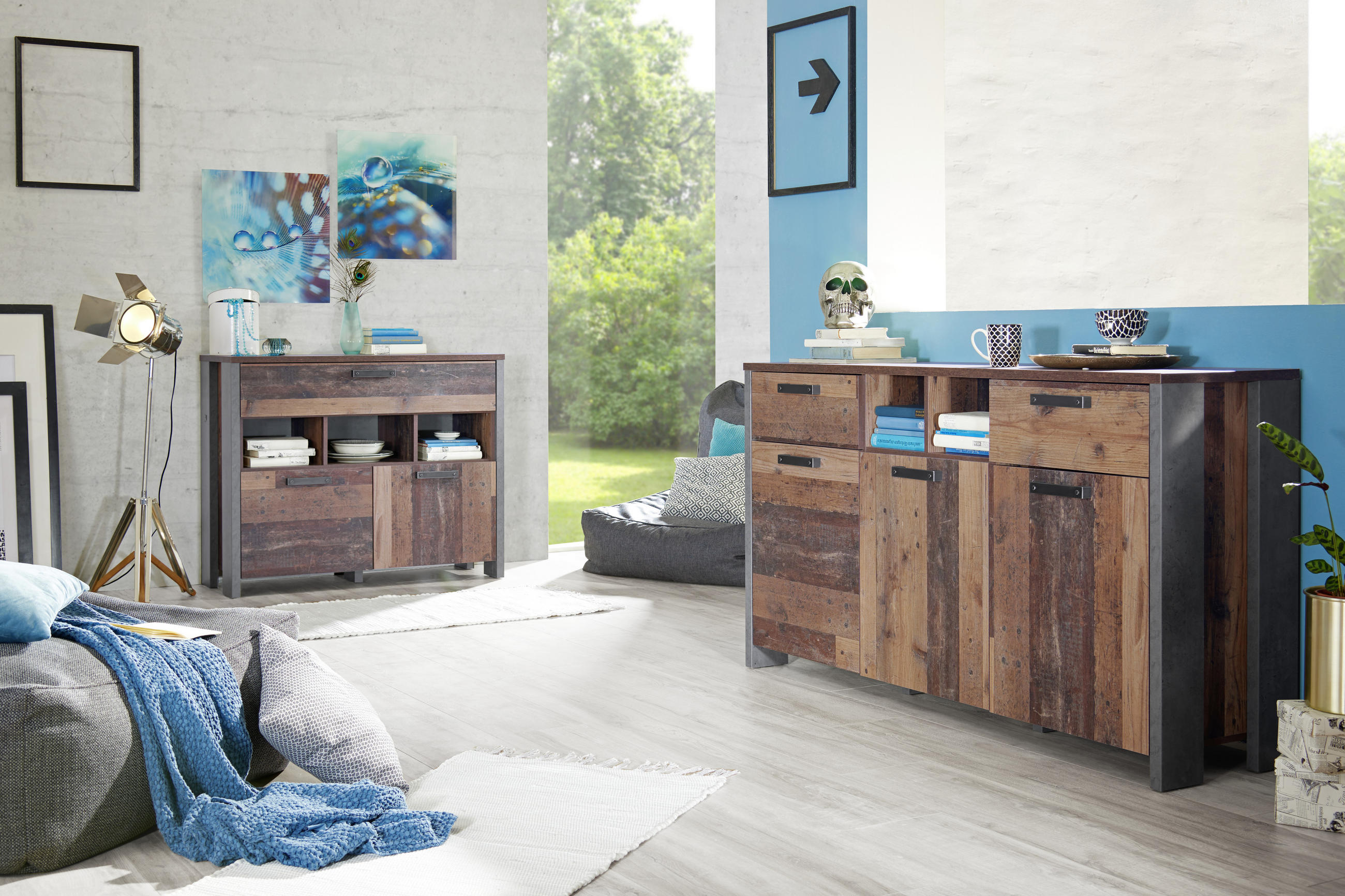 KOMMODE  in 106,7/86,3/41,6 cm  - Dunkelgrau/Dunkelbraun, Design, Holzwerkstoff/Kunststoff (106,7/86,3/41,6cm) - Carryhome