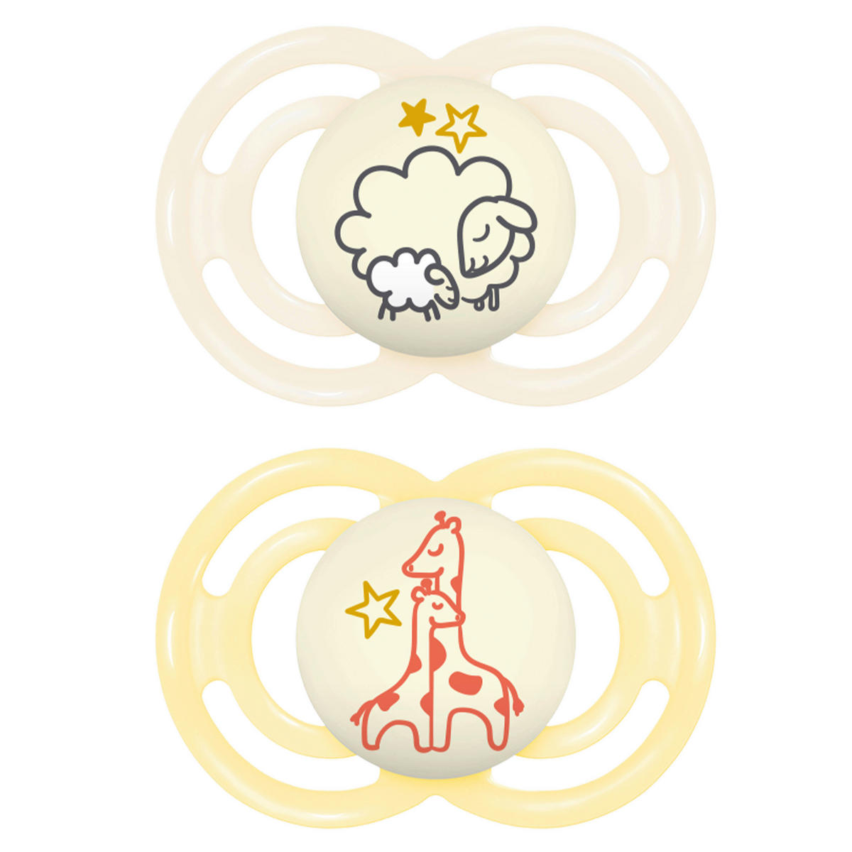 SCHNULLER 6 Monat(e)  - Blau/Gelb, Basics, Kunststoff (8,9/14,5/4,7cm) - MAM